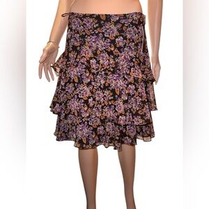 Rare NWT Ralph Lauren Black Label Floral Tiered Skirt Size 8 – Ruffle Designer